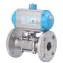 DURAVIS Pneumatic St. Steel Flanged Ball Valve