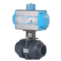 DURAVIS Pneumatic 2 Way U-PVC Ball Valve