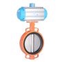 DURAVIS Pneumatic 2 Way Wafer Butterfly Valve