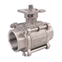 2/2 Way 3-Pieces Stainless Steel Ball Valve